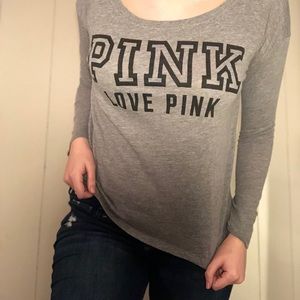 Gray PINK long sleeve shirt